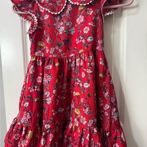 Janie and Jack Red Floral Kids Dress